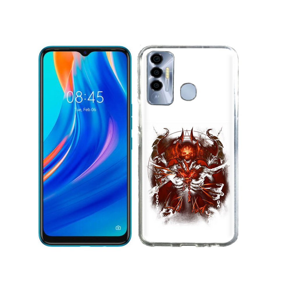 

Чехол MyPads Tocco для Tecno Spark 7P яркий демон, Прозрачный, Tocco
