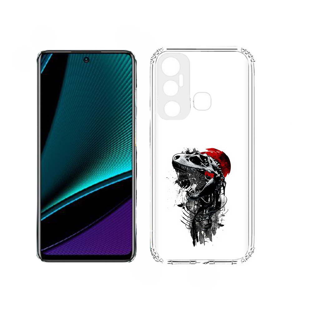 

Чехол MyPads вымерший динозавр для Infinix Hot 11, Прозрачный, Tocco