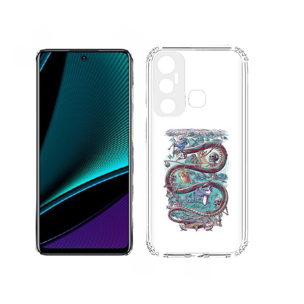 

Чехол MyPads время приключений страшилка для Infinix Hot 11, Прозрачный, Tocco