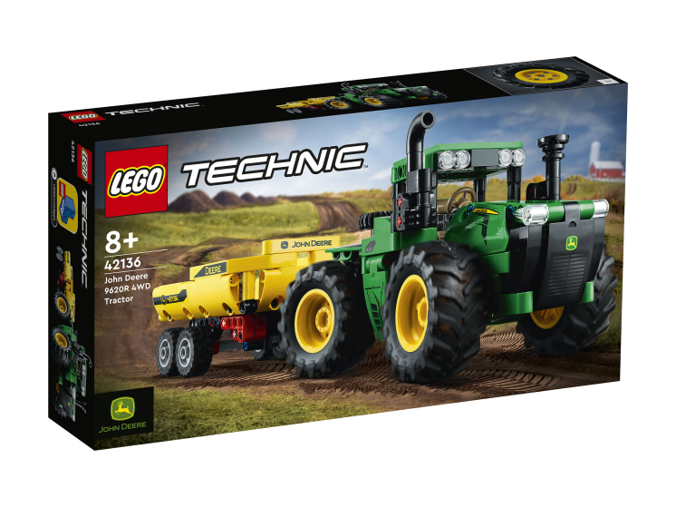 Конструктор LEGO Technic John Deere 9620R 4WD Tractor 42136 трактор john deere c прицепом манипулятором и 4 брёвнами