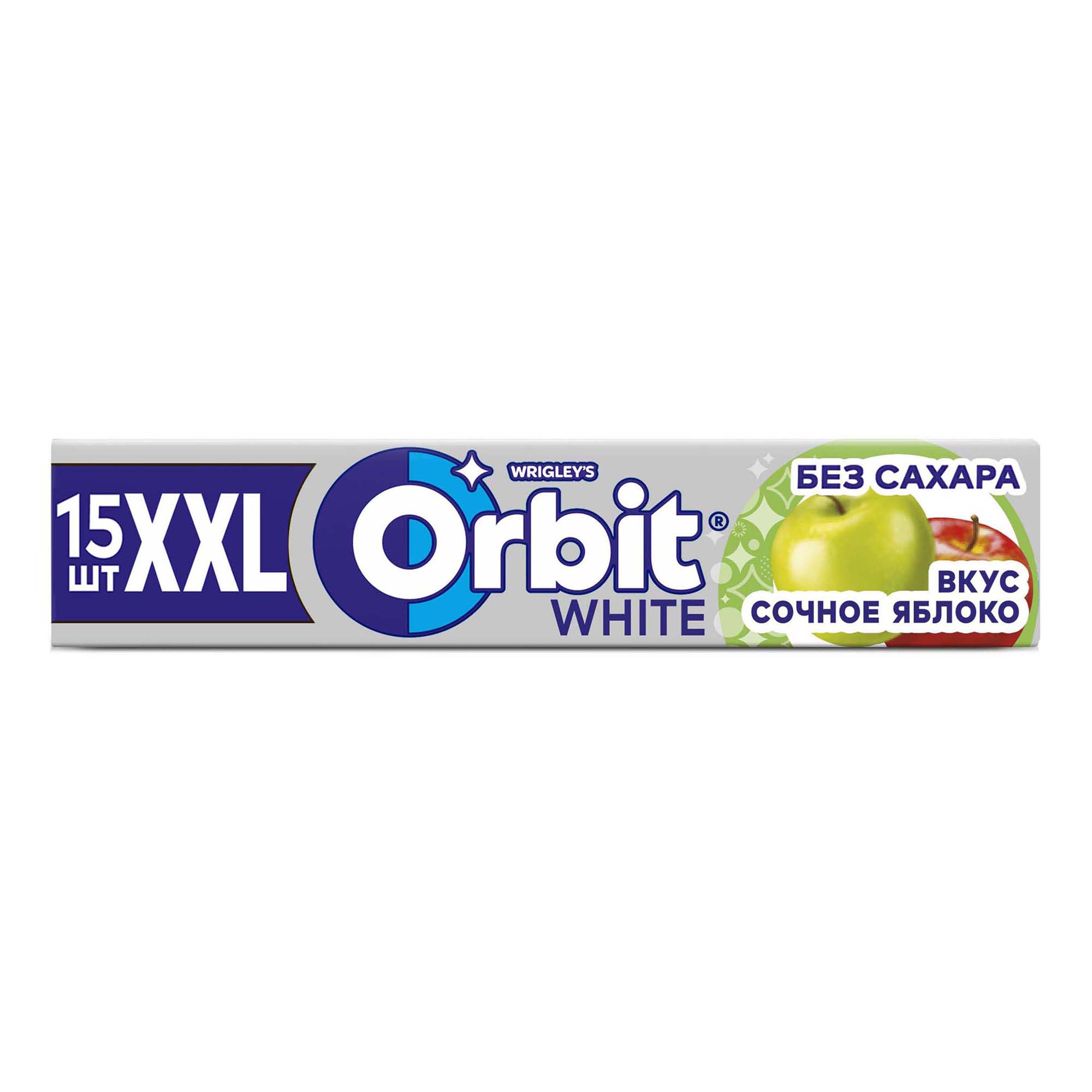 Жевательная резинка Orbit XXL White Сочное яблоко без сахара 20,4 г