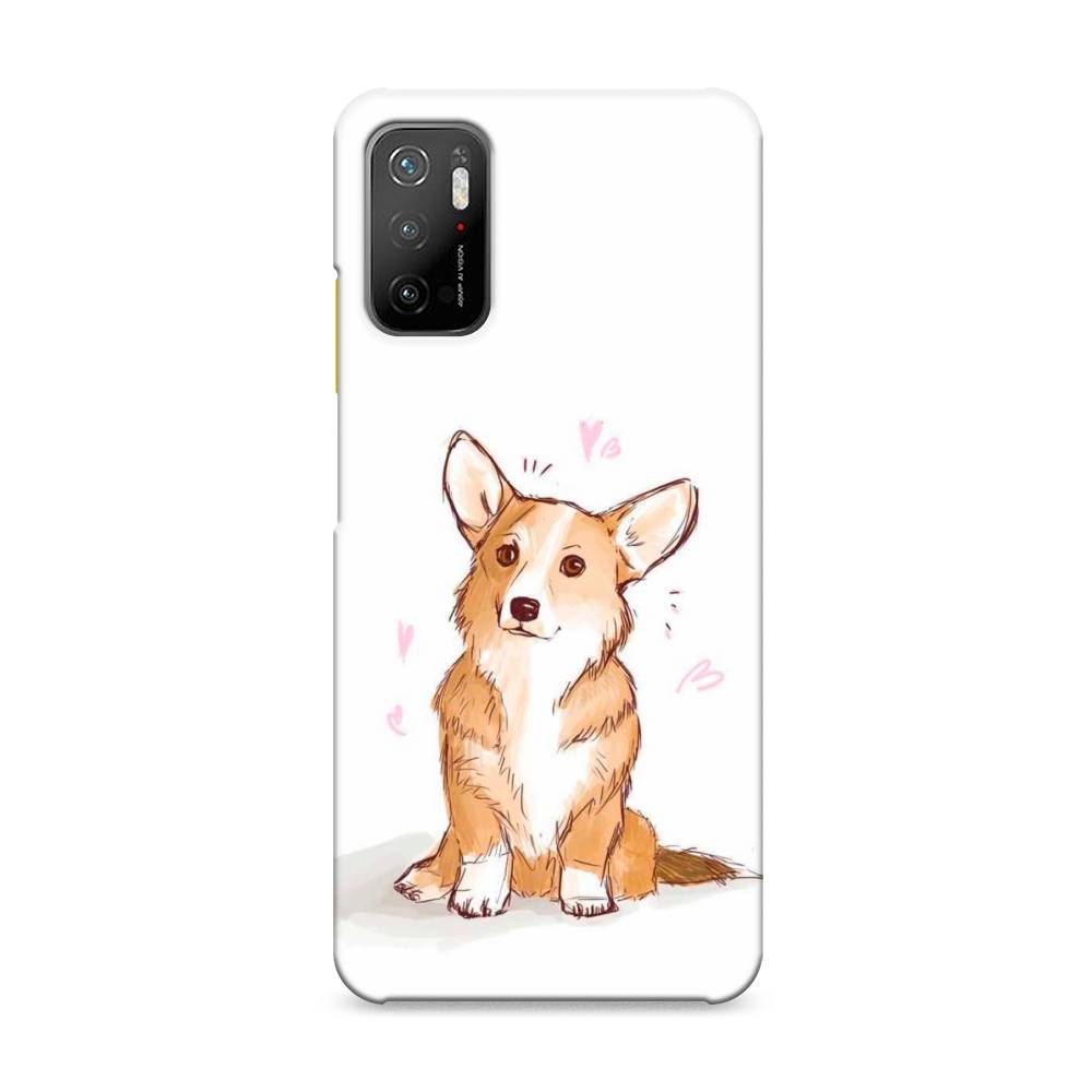

Пластиковый чехол "Корги любовь" на Xiaomi Poco M3 Pro, 311020-1