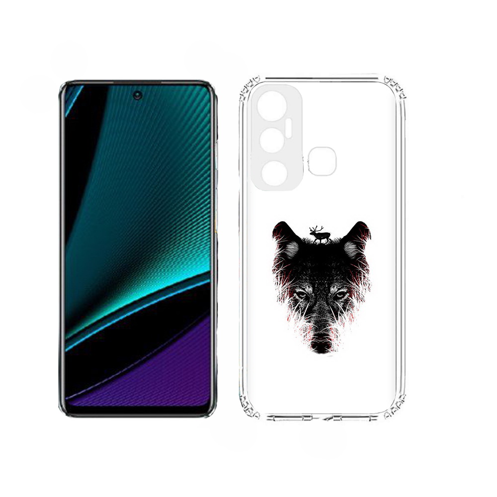 

Чехол MyPads волк в траве для Infinix Hot 11, Прозрачный, Tocco