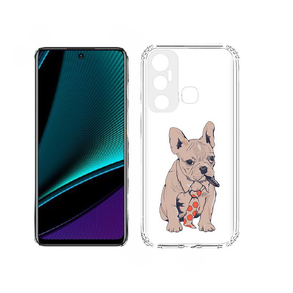

Чехол MyPads бульдог с сигарой для Infinix Hot 11, Прозрачный, Tocco