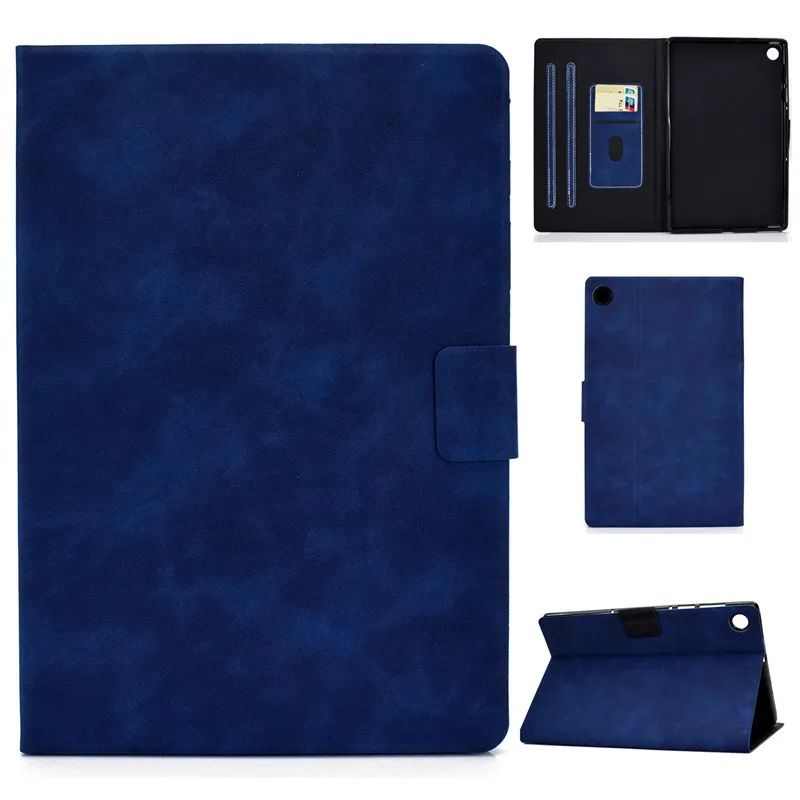 

Защитный чехол-книжка MyPads с застёжкой визитницей для Samsung Galaxy Tab A8 10.5 2021, Синий