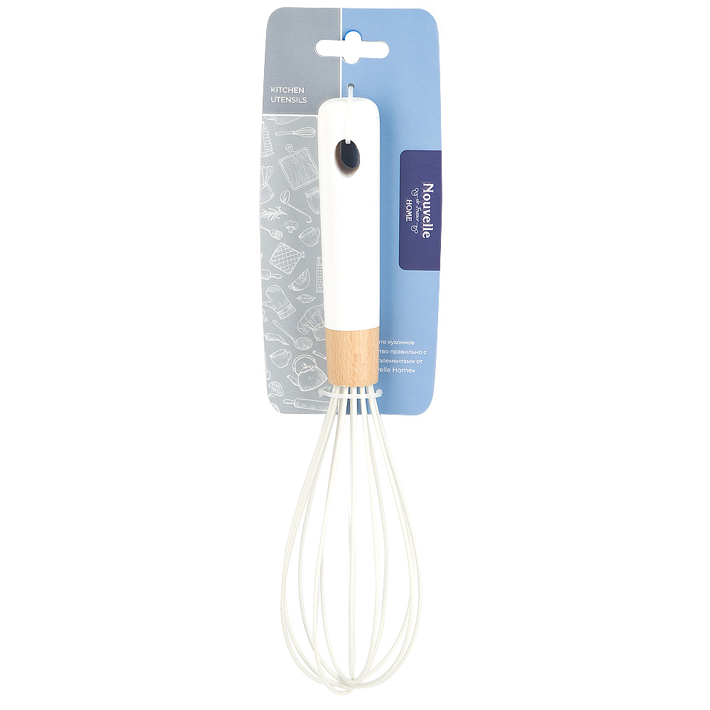 

Венчик для яйц и теста Emborio Silicone, 27 см, Nouvelle, Белый, 9903983-1
