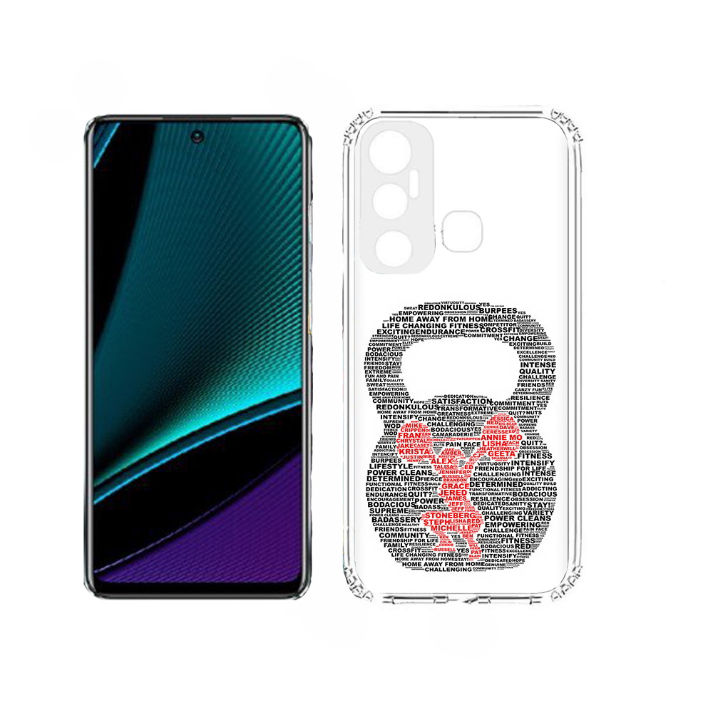 

Чехол MyPads бодибилдинг гиря из слов для Infinix Hot 11, Прозрачный, Tocco