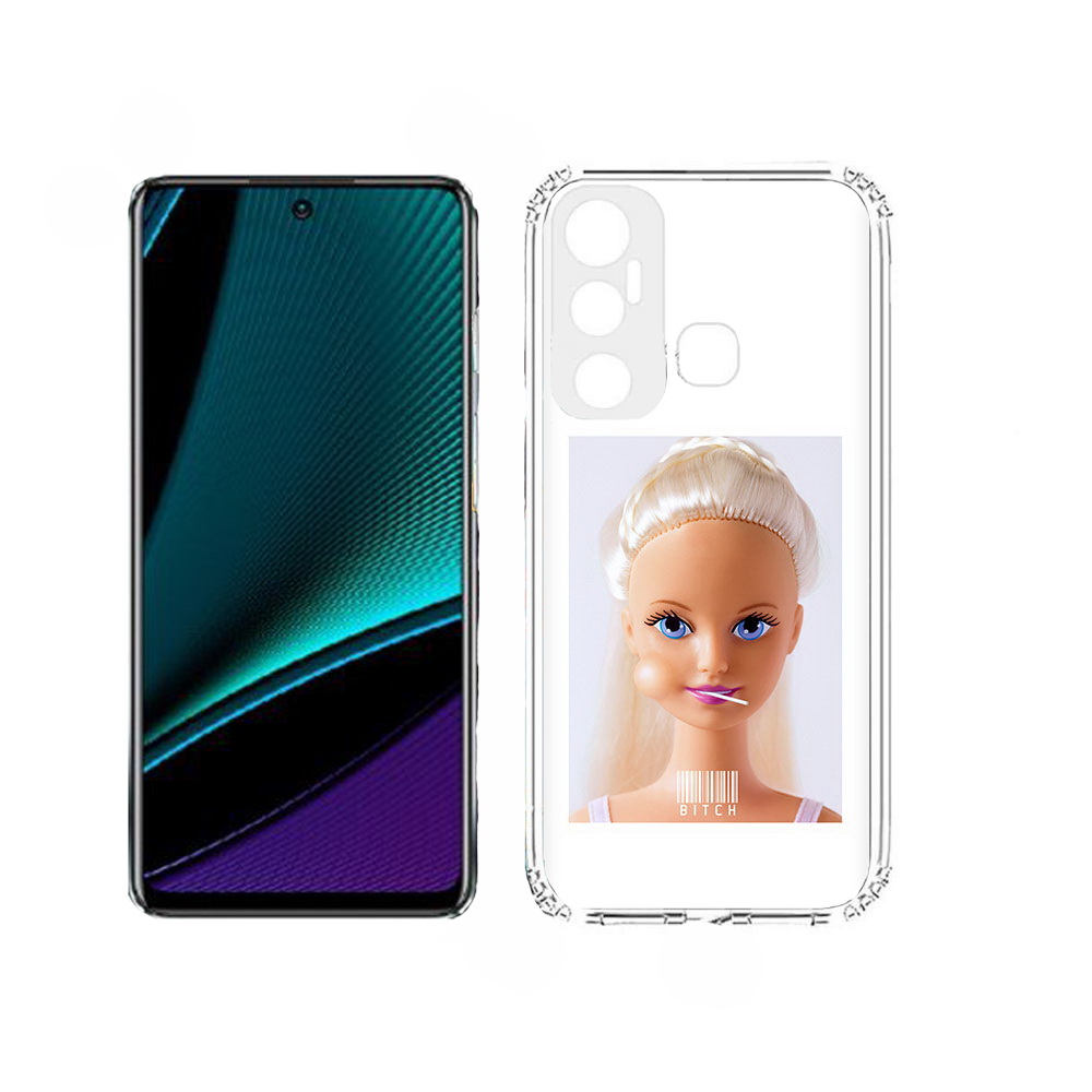 

Чехол MyPads барби для Infinix Hot 11, Прозрачный, Tocco