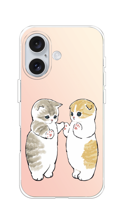 

Чехол на Apple iPhone 16 "Пухлые котики", Розовый;бежевый;серый, 16050-1