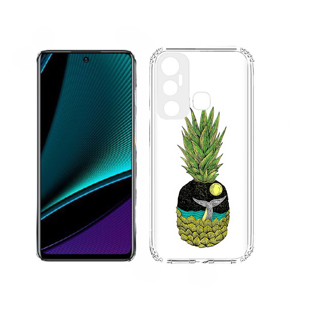 

Чехол MyPads ананас с китом для Infinix Hot 11, Прозрачный, Tocco
