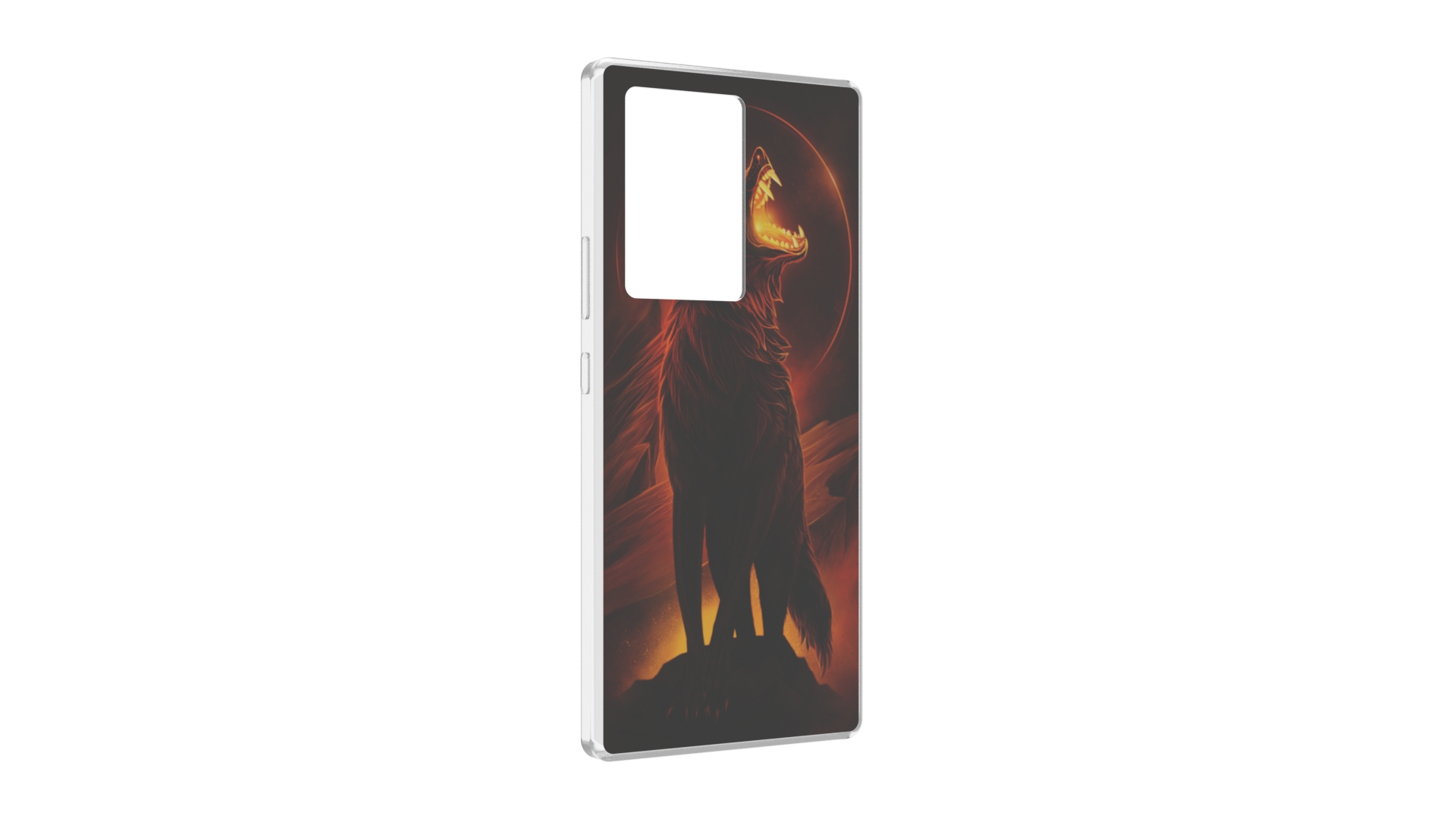Чехол MyPads волчара с огнем внутри для ZTE Nubia Z40 Pro