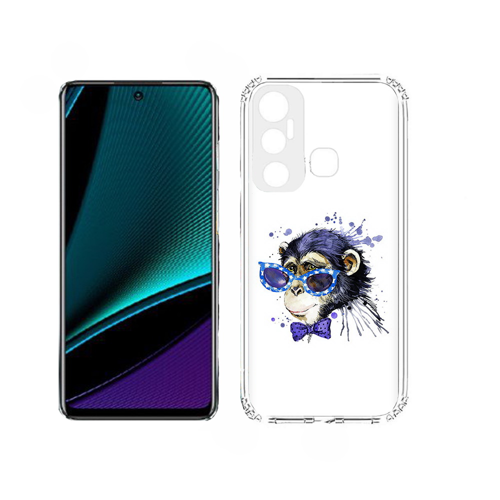 

Чехол MyPads акварельная обезьяна для Infinix Hot 11, Прозрачный, Tocco