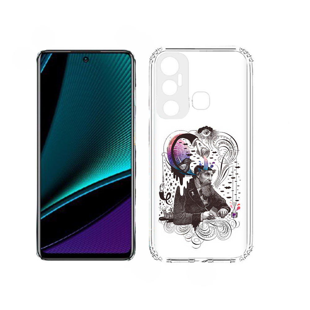 

Чехол MyPads абстракция думающий мужчина для Infinix Hot 11, Прозрачный, Tocco