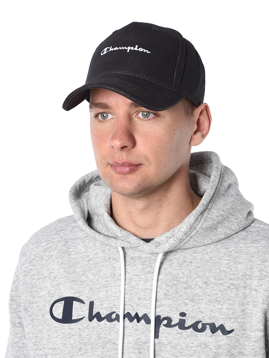 Бейсболка унисекс Champion Baseball Cap черная/принт, one size