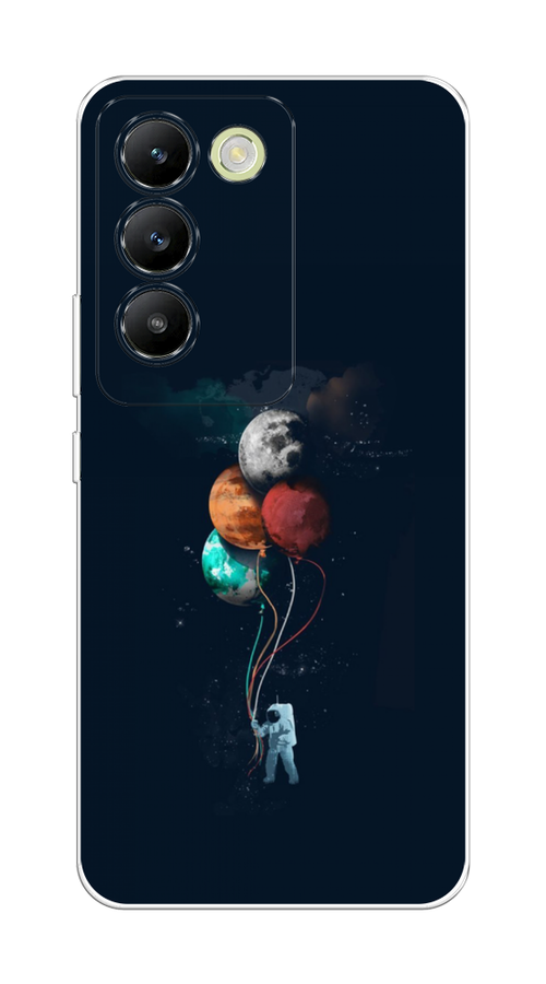 

Чехол на Vivo V30 lite 4G "Космонавт с шариками", Разноцветный, 2610350-1