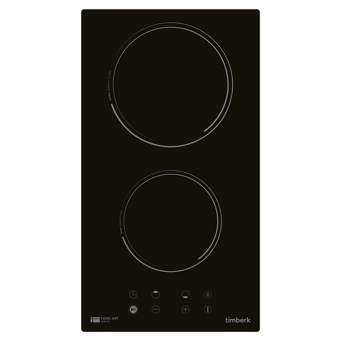 Встраиваемая варочная панель электрическая Timberk T-HE2GL65 черный