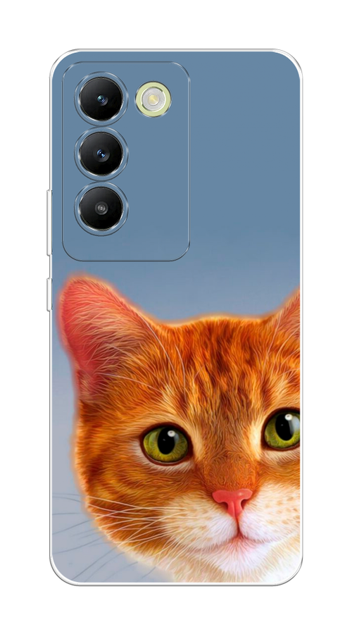 

Чехол на Vivo V30 lite 4G "Любопытный котик", Коричневый, 2610350-1