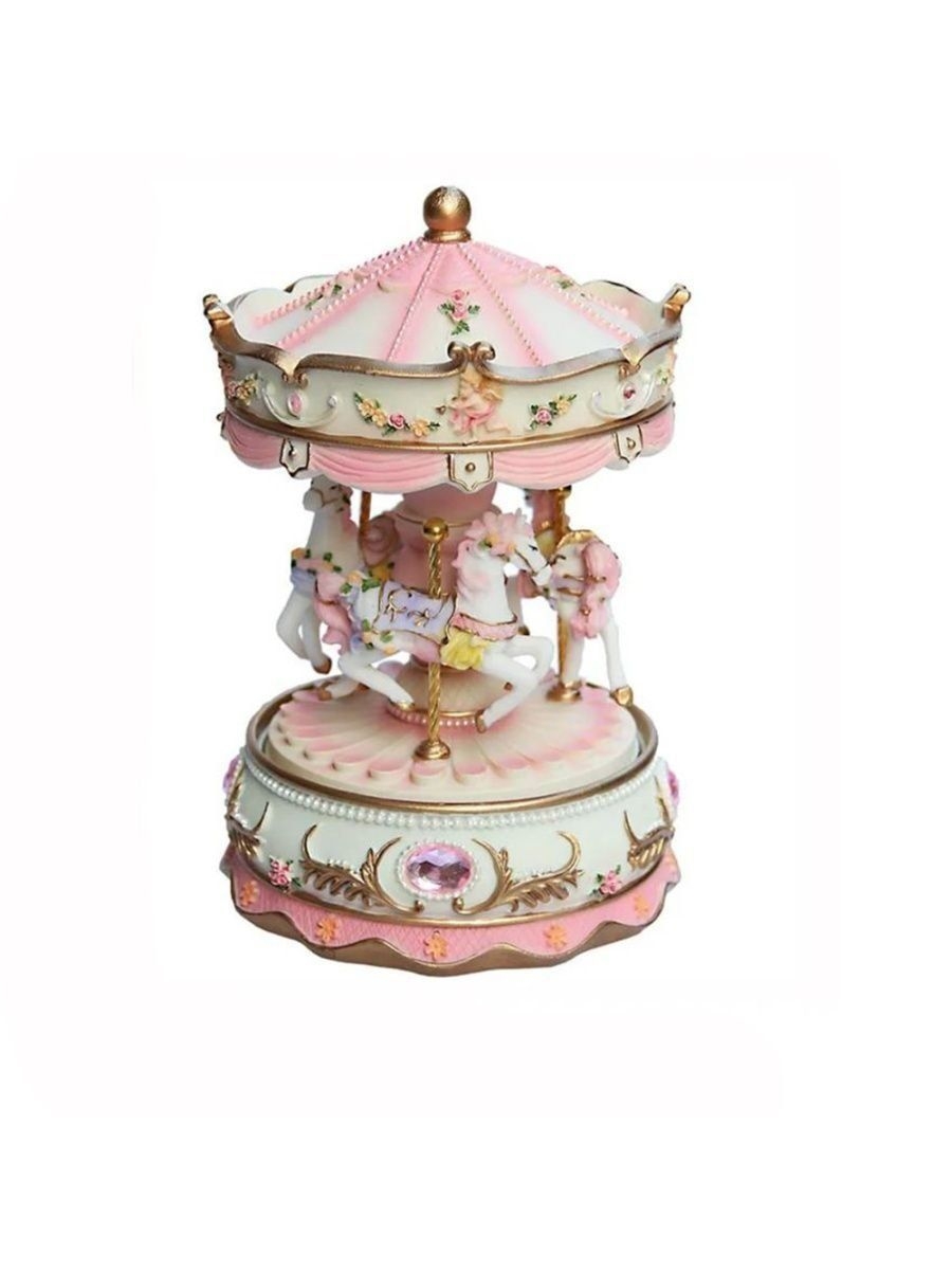 

Музыкальная шкатулка Ponny Carousel MM7596, Белый;розовый