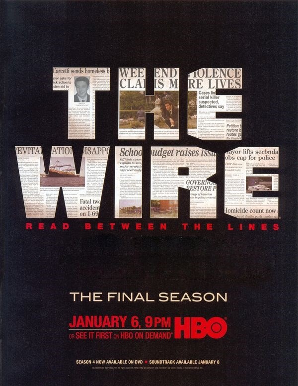 

Постер к сериалу "Прослушка" (The Wire) Оригинальный 55,9x71,1 см