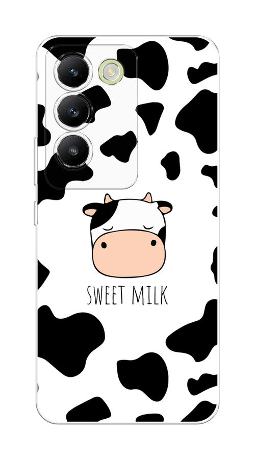 

Чехол на Vivo V30 lite 4G "Sweet milk", Розовый;белый;черный, 2610350-1