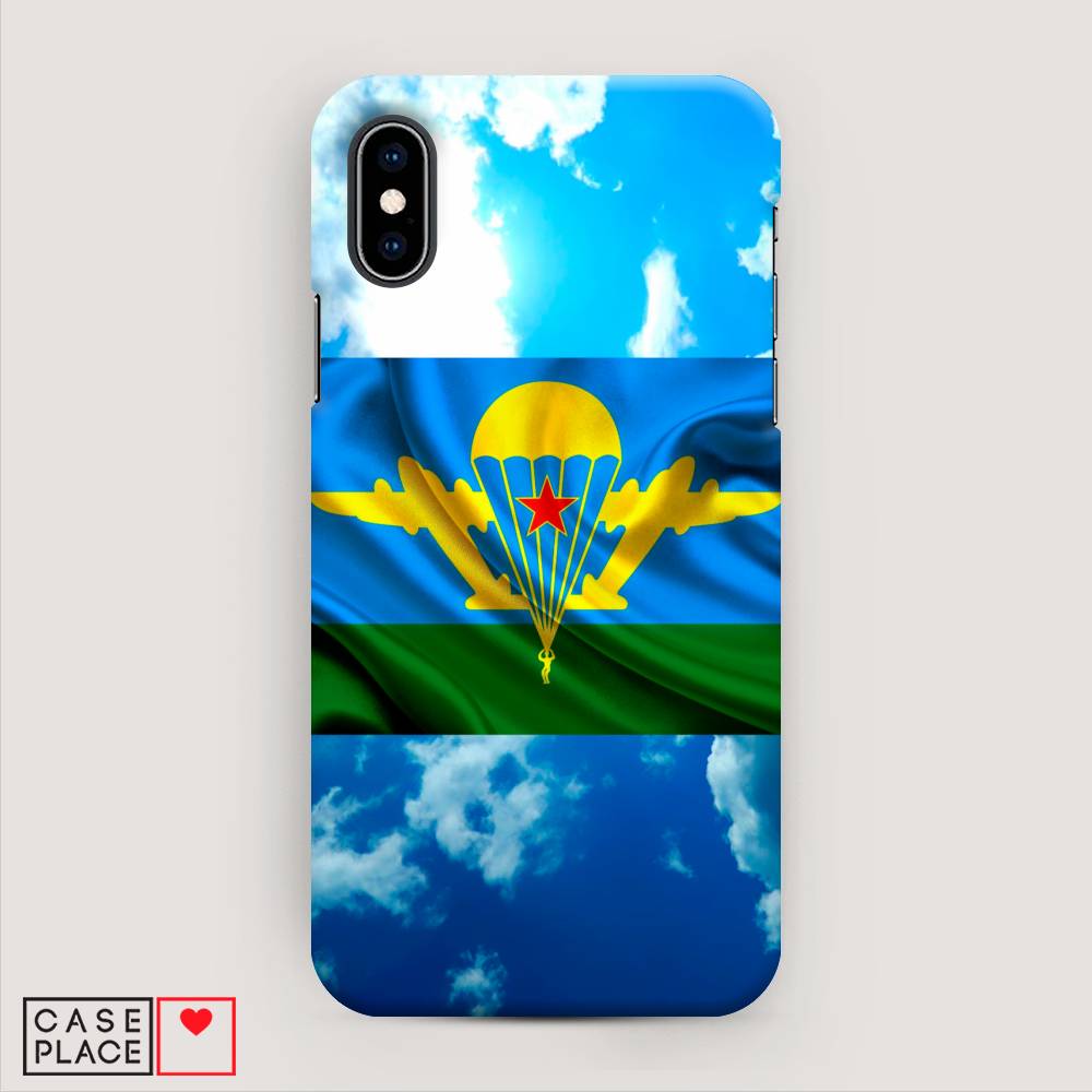 

Пластиковый чехол "ВДВ флаг в небесах" на Apple iPhone XS (10S), 11820-4
