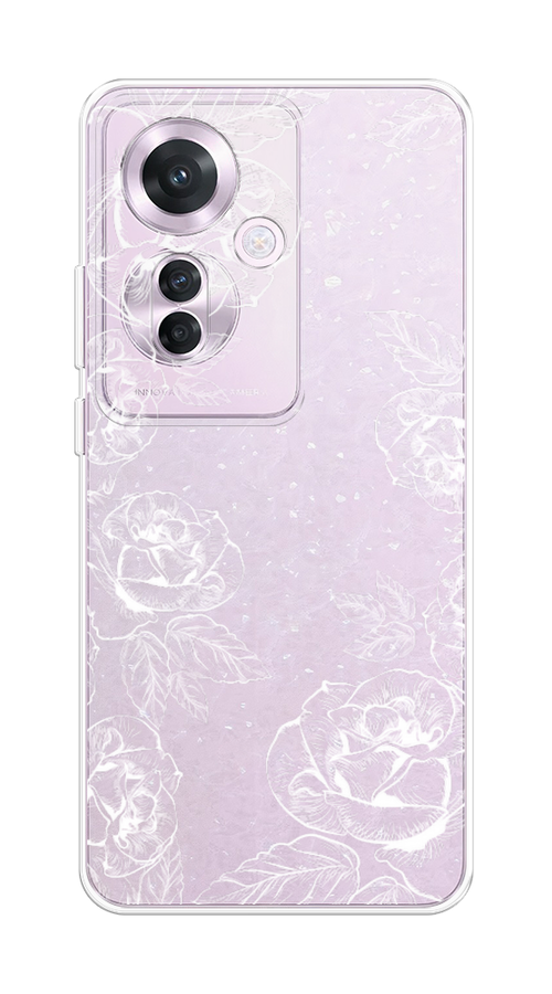 

Чехол на Oppo Reno 11F "Розы графика", Черный;серый, 2516650-1