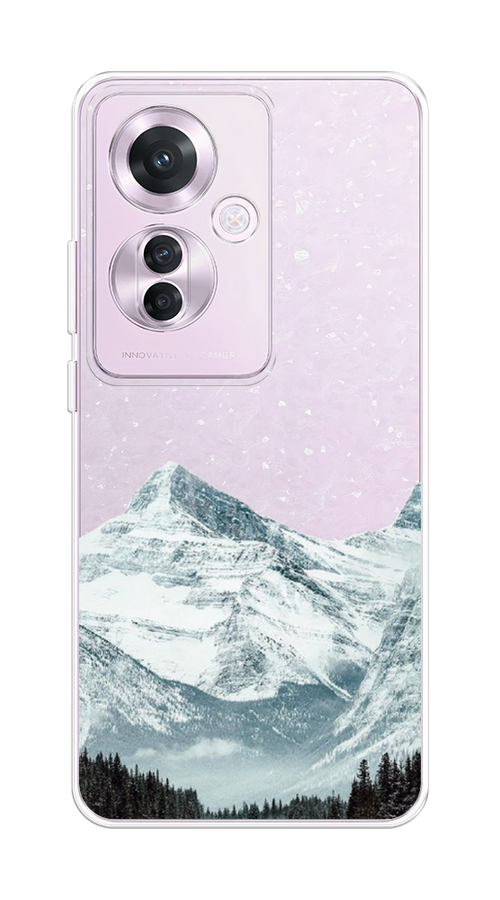 

Чехол на Oppo Reno 11F "Горы арт 1", Белый;зеленый, 2516650-1