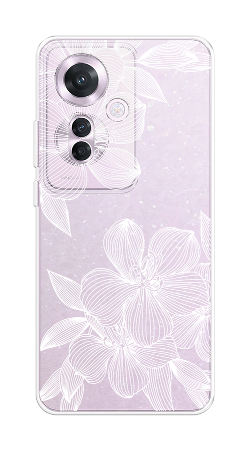 

Чехол на Oppo Reno 11F "Крокус", Белый;прозрачный, 2516650-1