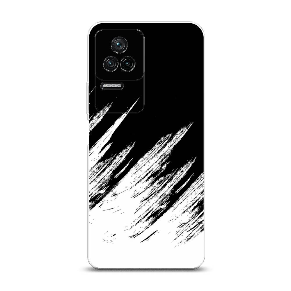 фото Силиконовый чехол "черно белые брызги" на xiaomi redmi k40s awog