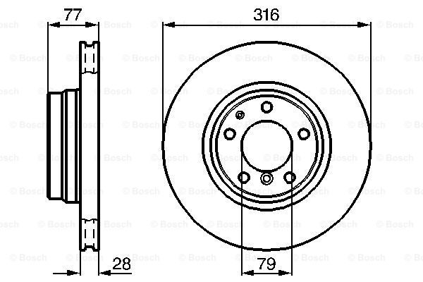 

Тормозной диск BOSCH 0986478622