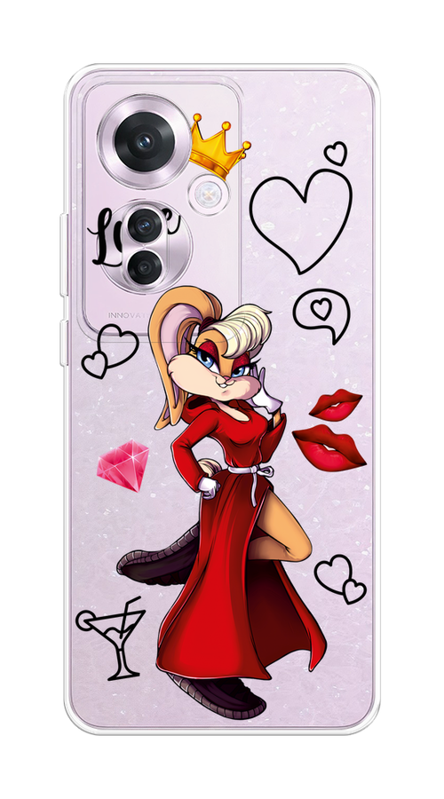 

Чехол на Oppo Reno 11F "Rich Lola Bunny", Красный;бежевый;оранжевый, 2516650-1