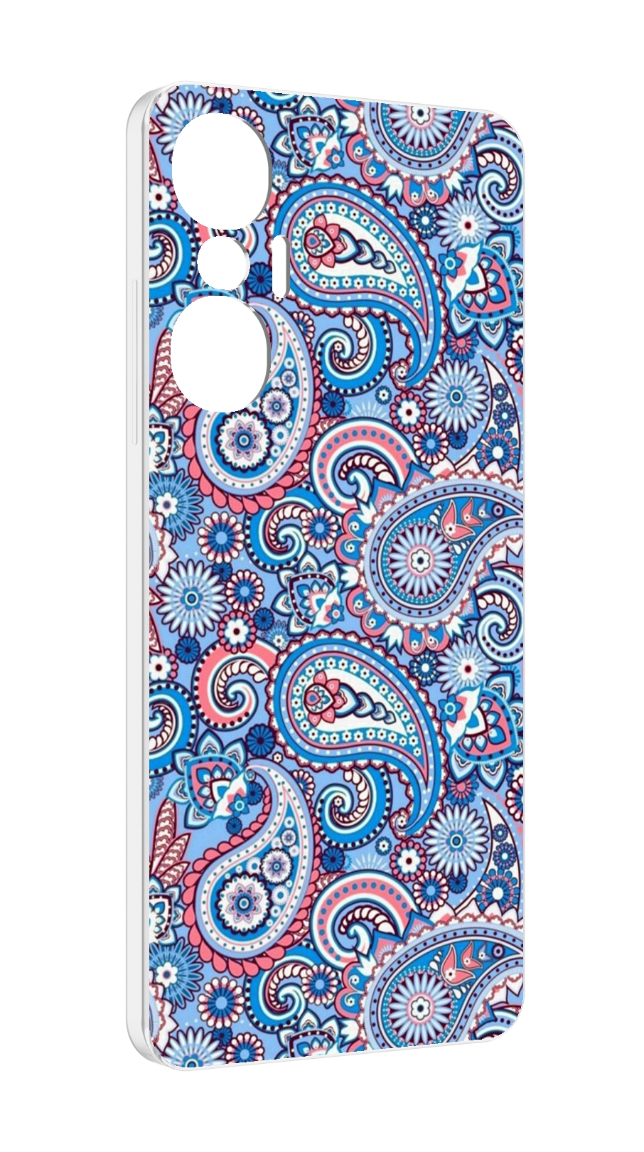 

Чехол MyPads красивый голубой арнамент для Infinix Hot 20S противоударный, Tocco