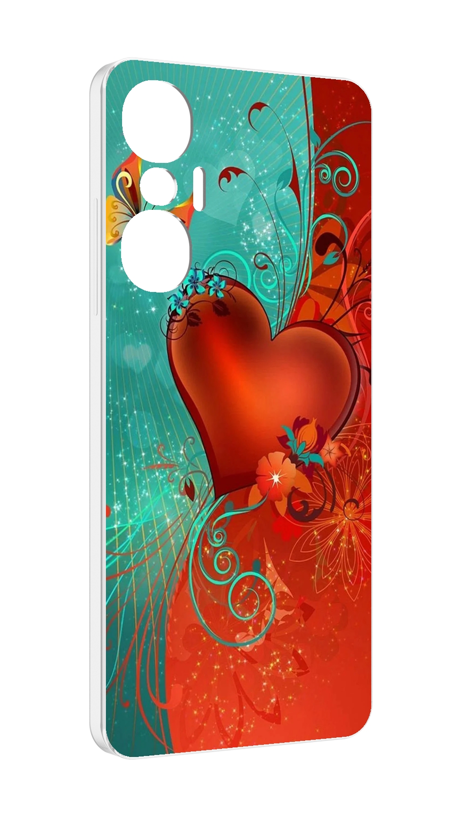 

Чехол MyPads красивые-яркие-сердечки для Infinix Hot 20S противоударный, Tocco