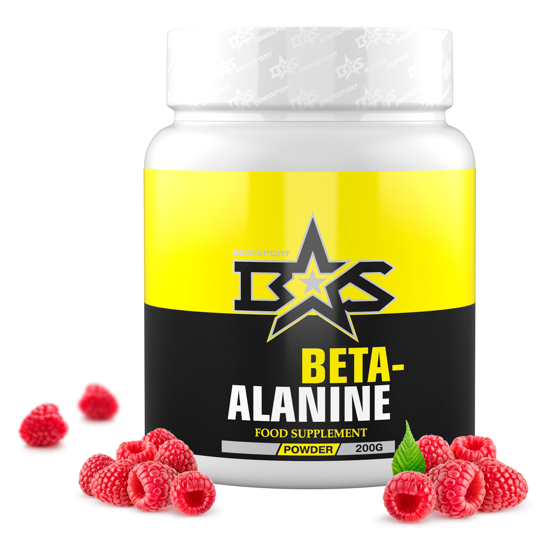 фото Бета-аланин binasport "beta alanine powder" 200 г вкус малина