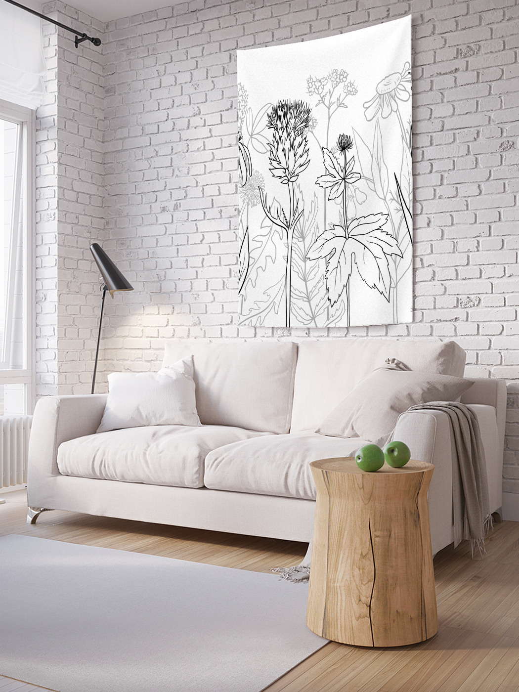 

Вертикальное фотопанно на стену JoyArty Графическая ботаника 150x200 см, Графическая ботаника