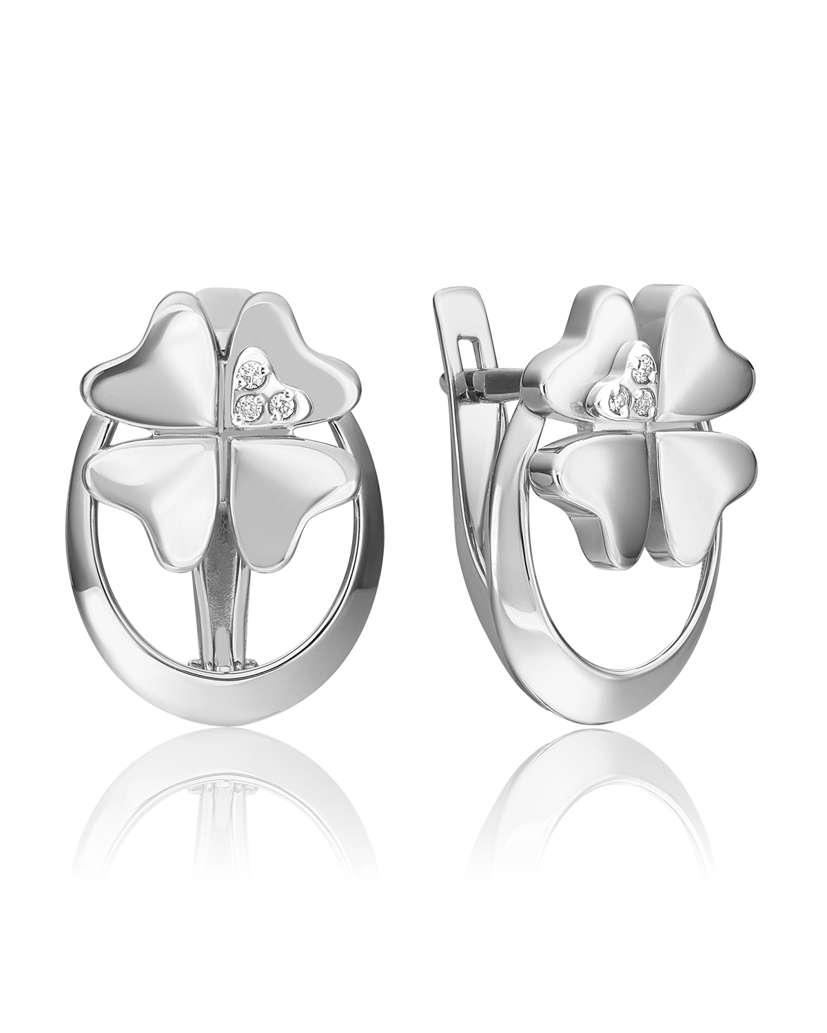 

Серьги из белого золота PLATINA jewelry 02-4838-00, бриллиант, 02-4838-00