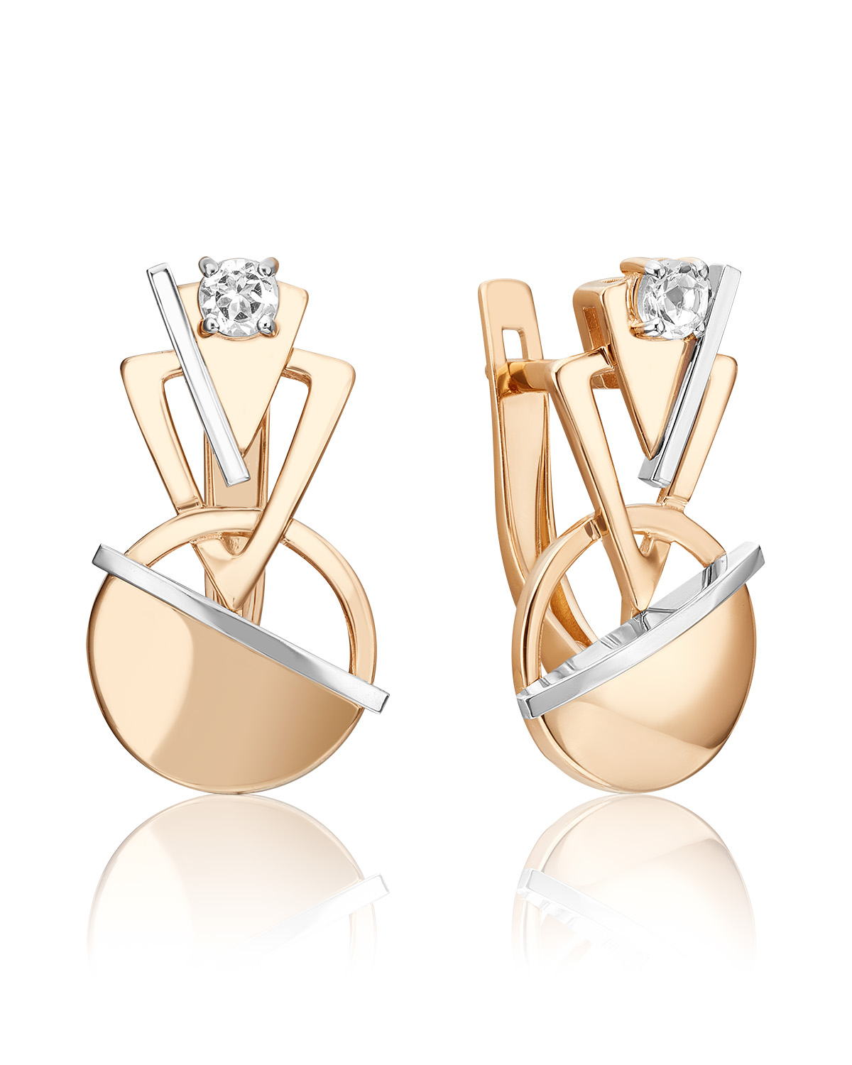 

Серьги из красного золота/белого золота PLATINA jewelry 02-4827-00, топаз, 02-4827-00