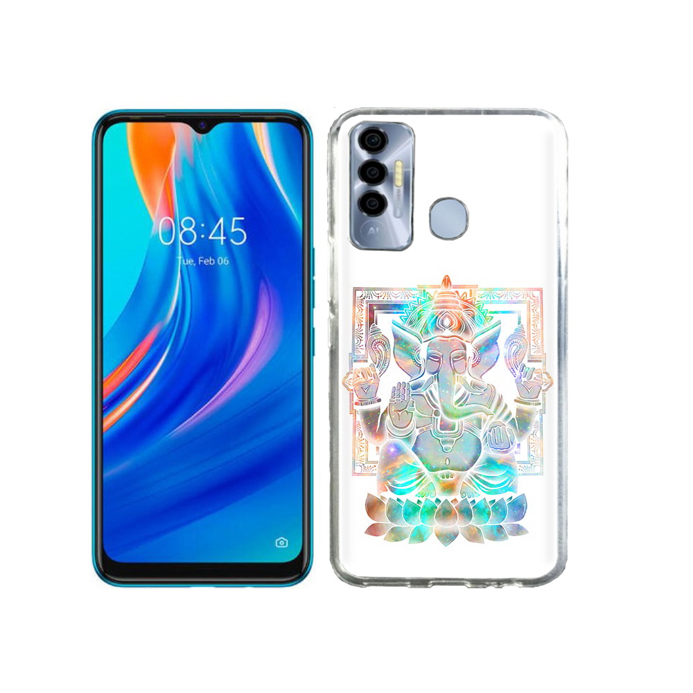 

Чехол MyPads Tocco для Tecno Spark 7P умный слон, Прозрачный, Tocco