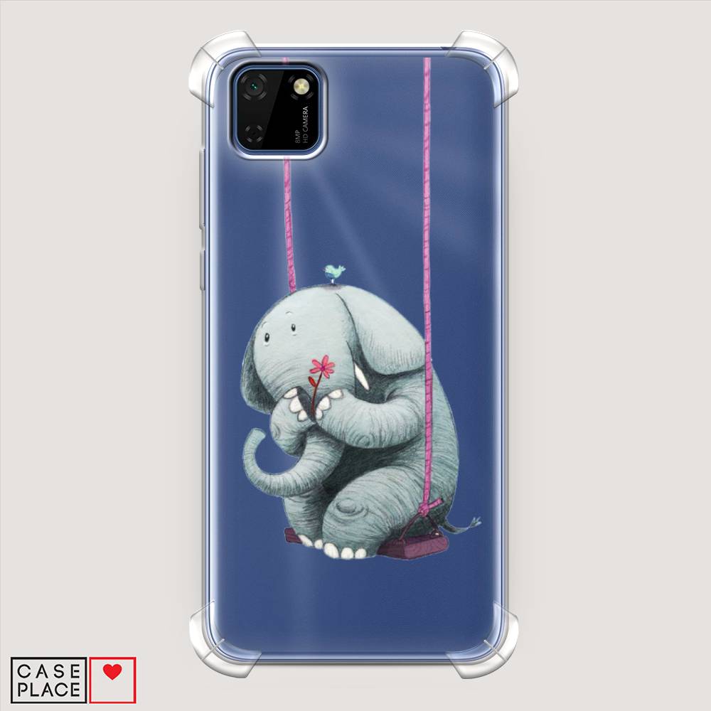 

Чехол Awog на Huawei Y5p "Грустный слоник", Розовый, 6103751-1
