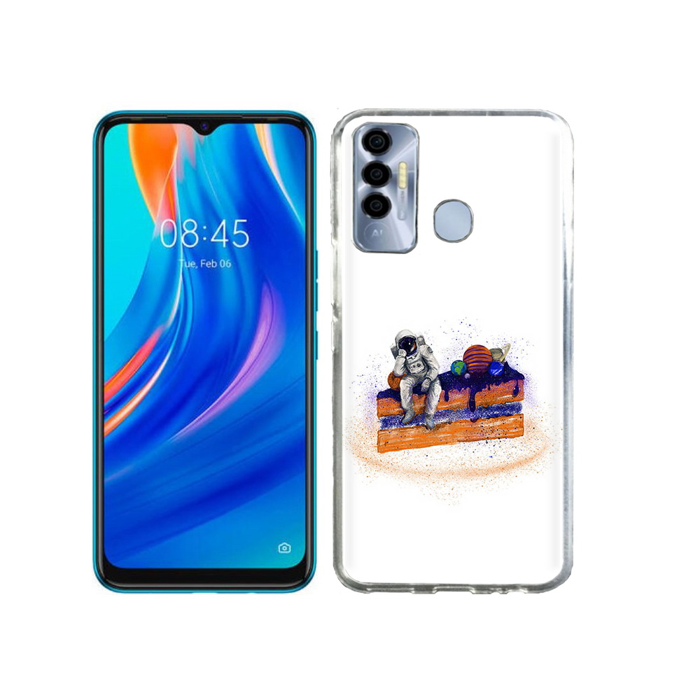 

Чехол MyPads Tocco для Tecno Spark 7P торт с планетами, Прозрачный, Tocco