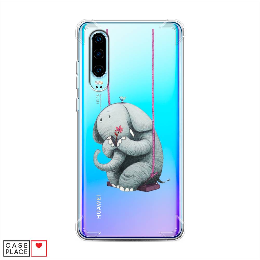 

Чехол Awog на Huawei P30 "Грустный слоник", Розовый, 68551-1