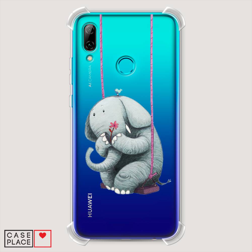 

Чехол Awog "Грустный слоник" для Huawei P Smart 2019, Розовый, 67251-1
