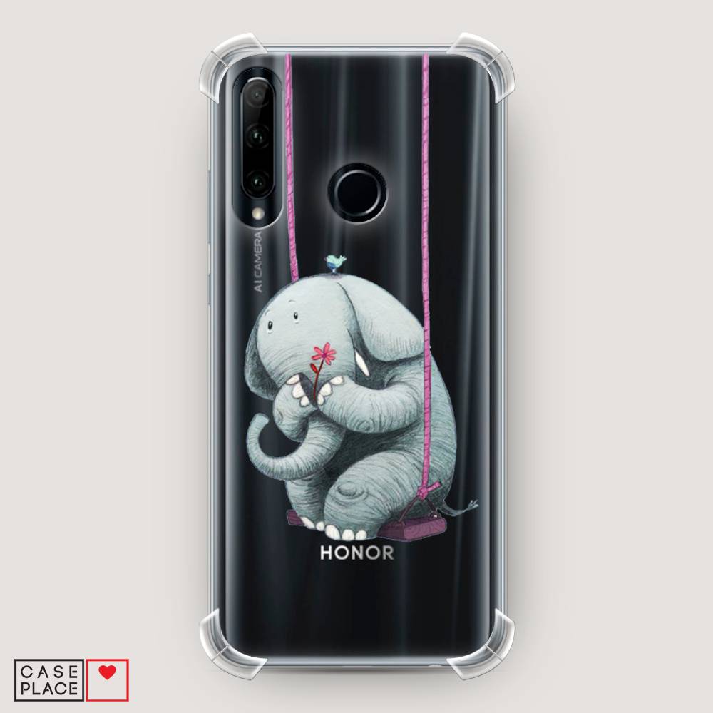 

Чехол Awog на Honor 10i "Грустный слоник", Розовый, 68851-1