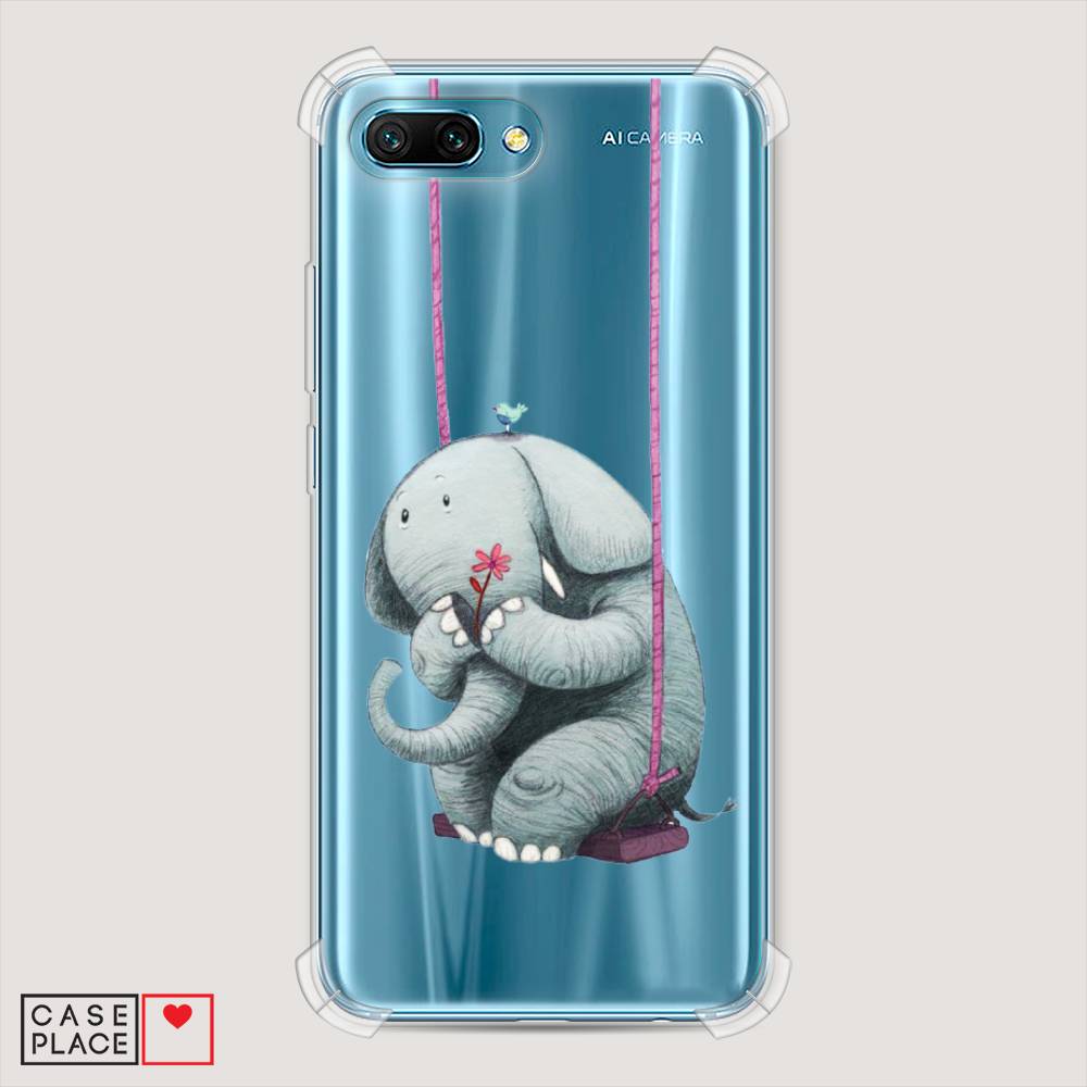 

Чехол Awog на Honor 10 "Грустный слоник", Розовый, 65351-1