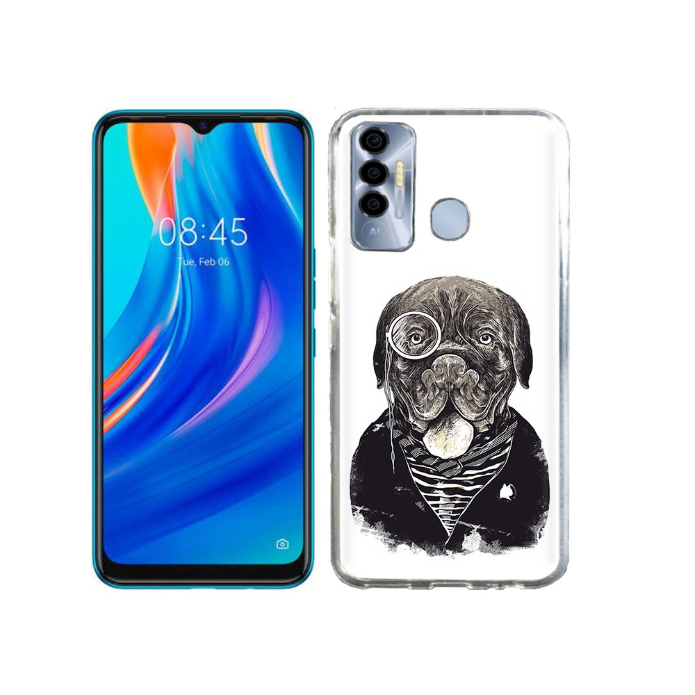 

Чехол MyPads Tocco для Tecno Spark 7P солидный песик, Прозрачный, Tocco