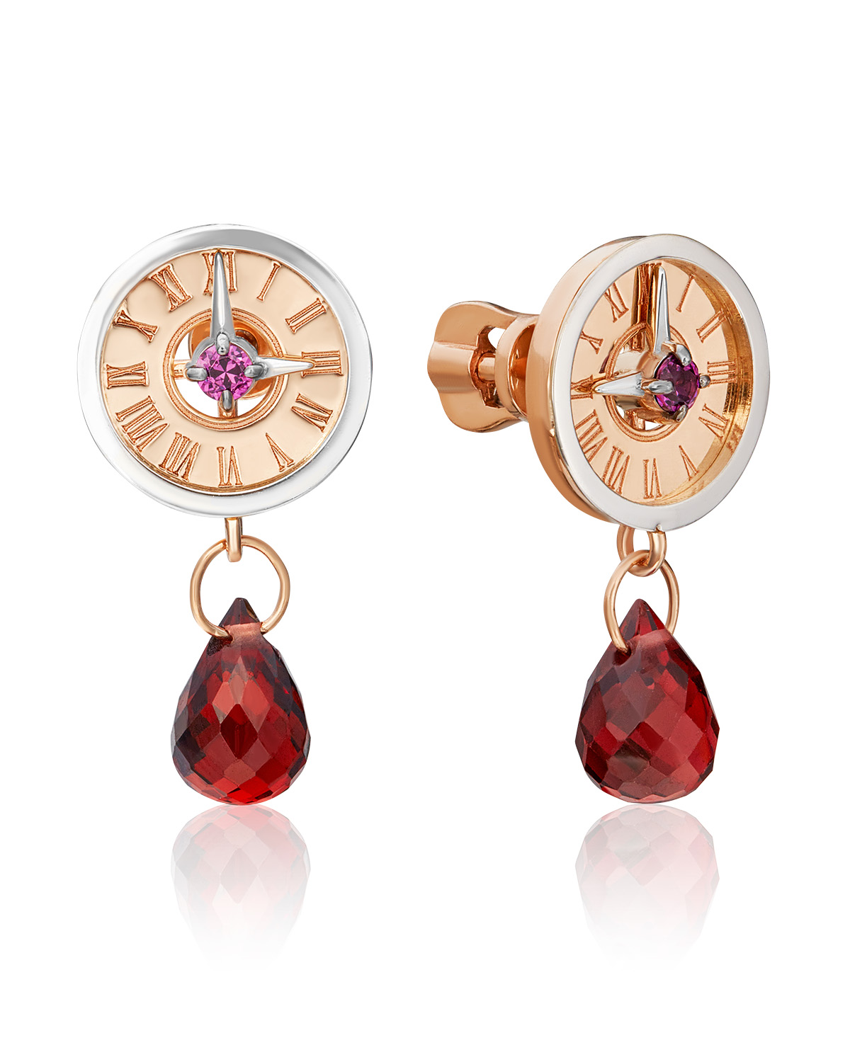 

Серьги из золота PLATINA jewelry 02-4715-00, гранат, 02-4715-00
