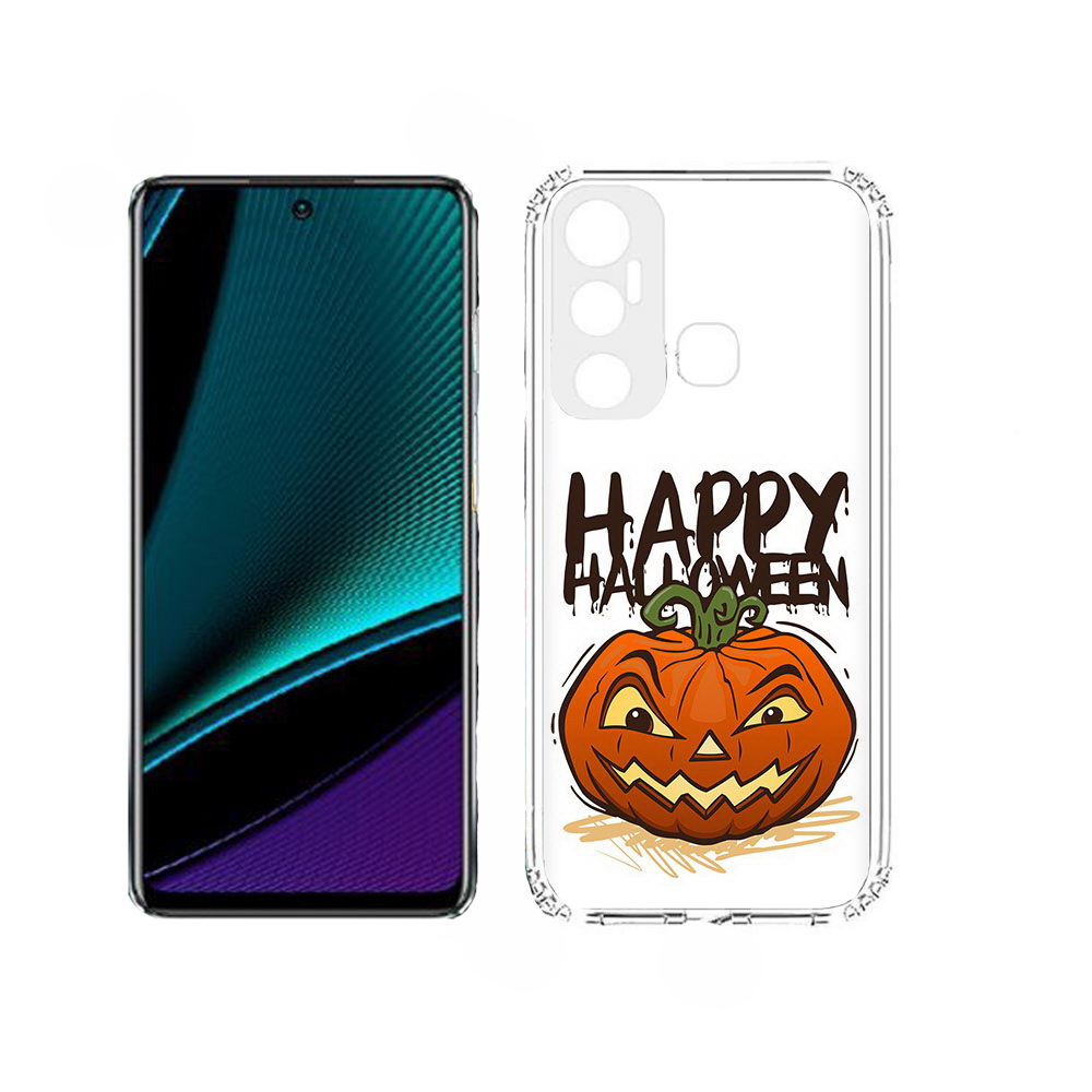 

Чехол MyPads Хэллоуин счастливый для Infinix Hot 11, Прозрачный, Tocco