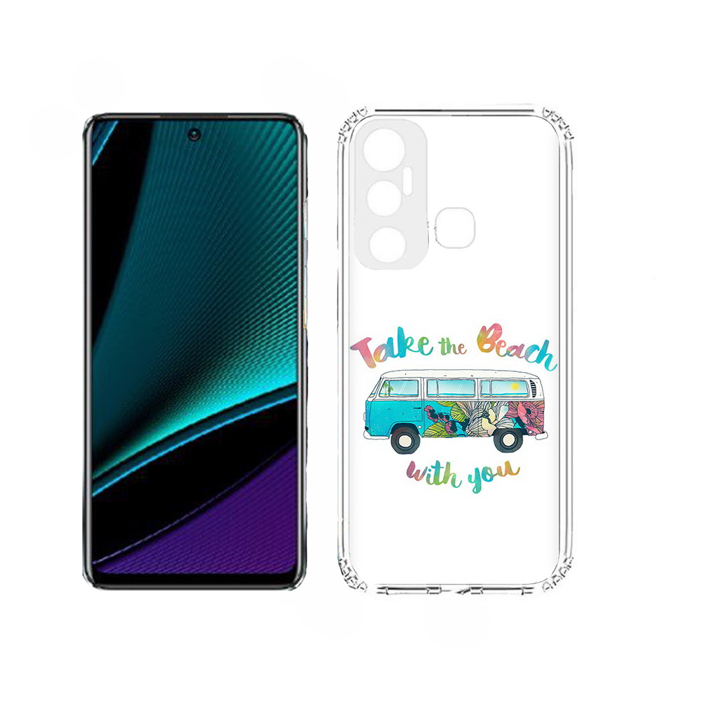 

Чехол MyPads Хиппи автобус для Infinix Hot 11, Прозрачный, Tocco
