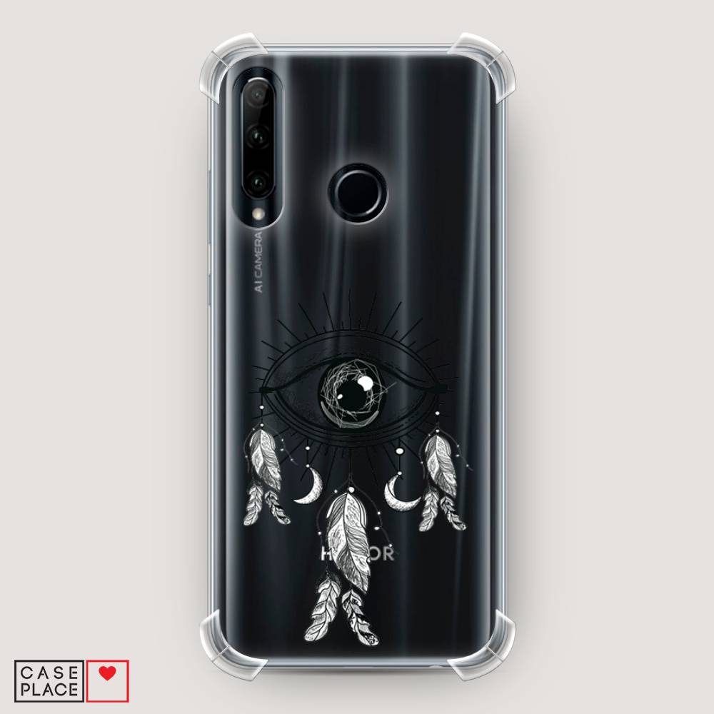 

Чехол Awog на Huawei P Smart Plus 2019 "Всевидящее око-ловец снов", Серый, 69251-1