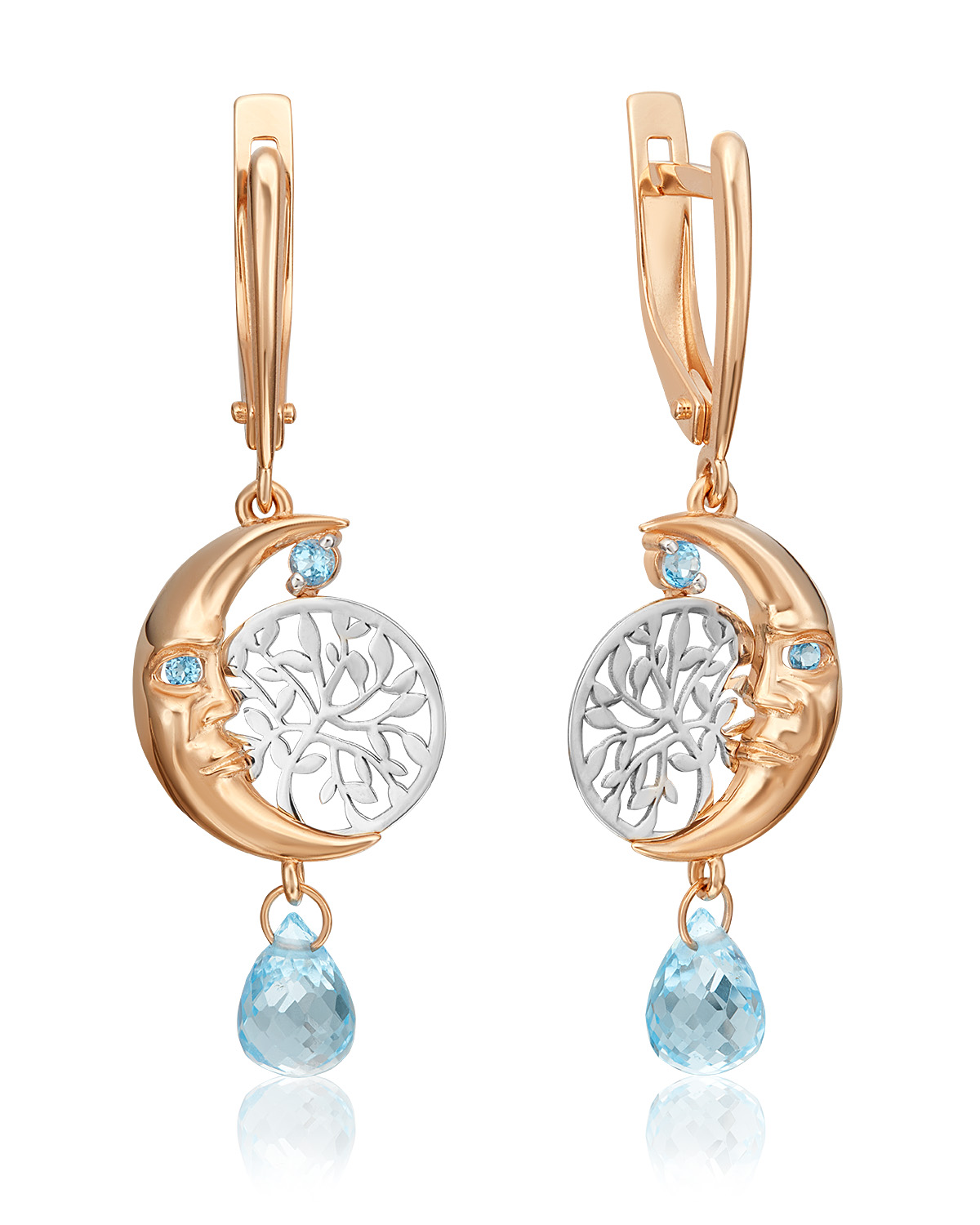 

Серьги из золота PLATINA jewelry 02-4688-00, топаз, 02-4688-00
